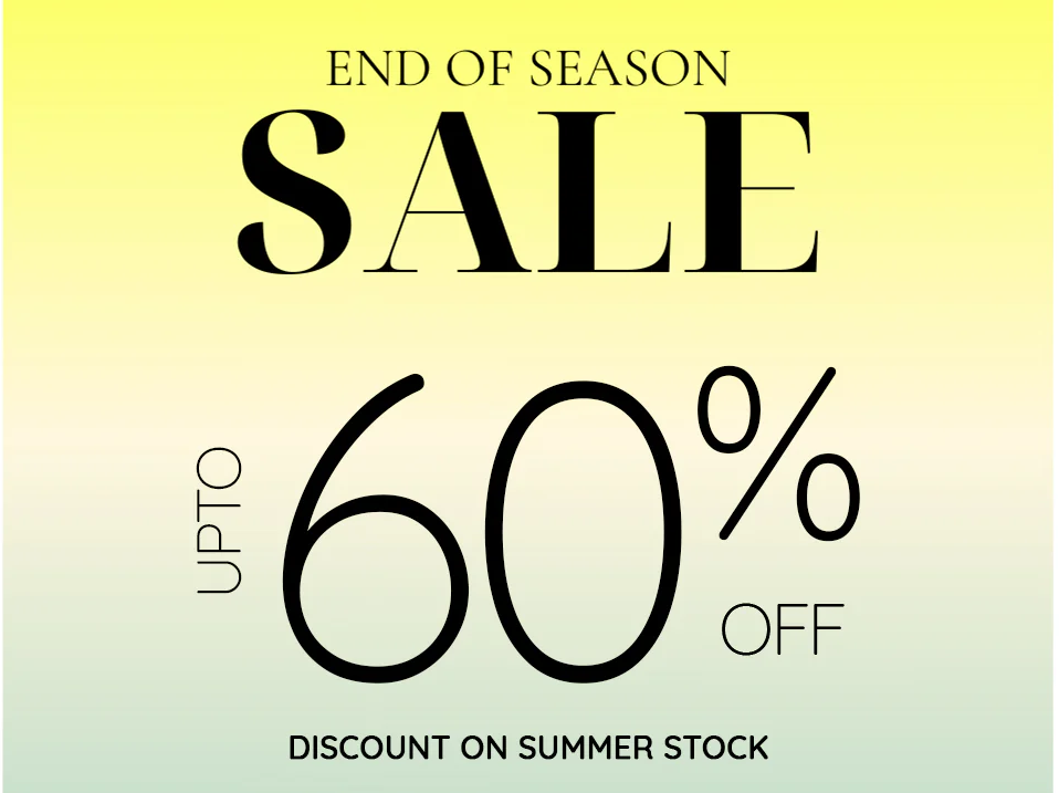 end of season sale